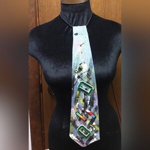 Abstract Design denim Neck Tie